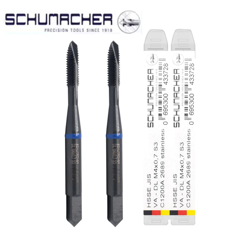 SCHUMACHER Blue Ring JIS Standard HSS-E Spiral Fluted Machine Thread Tap