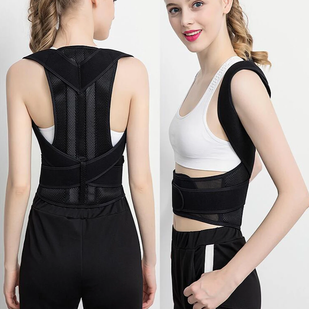 Medical Alloy Bar Posture Corrector Neoprene Back Corset Brace Straightener Shoulder Back Pain Belt Spine Support Belt Men Women 6