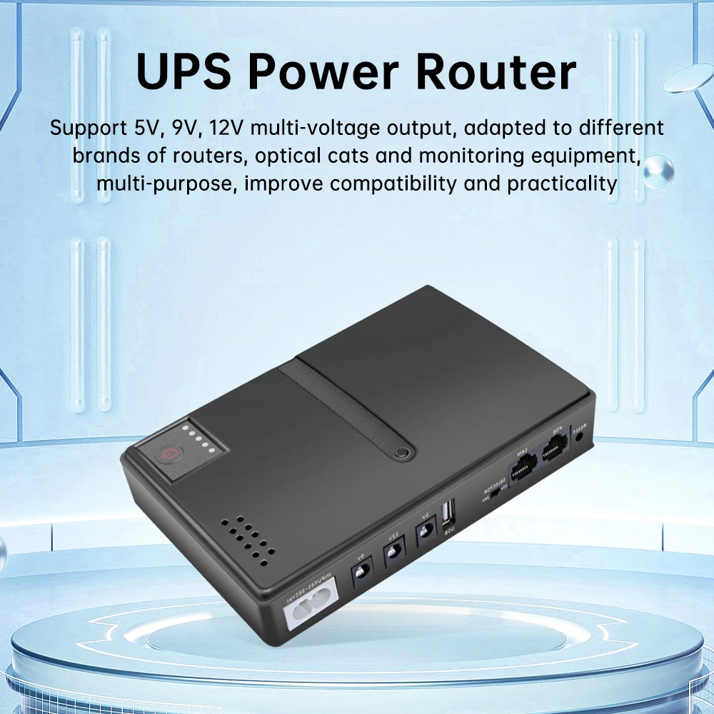 Compact Uninterruptible Power Supply with Built-in Adapter