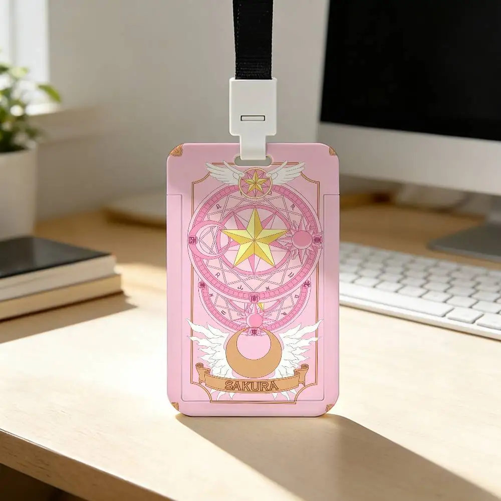 Schöner C-Cardcaptor Sakura Mädchen-Kartenhalter für Studenten, Campus-Essenskarten, öffentlichen Nahverkehr und U-Bahn – Detail 4