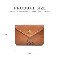 Snoopy Women Short Wallet Small Fashion Cartoon Leather Purse Ladies Card Bag For Women Clutch Female Purse Money Clip Wallet 6