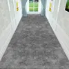 Simple Gray Long Corridor Carpet Non-slip Modern Home Decoration Stair Soft Mat Washable Hotel Corridor Rug Doorway Floor Mats 1