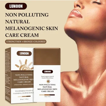 Natural Self Tanning Lotion Enhances Skin Melanin Bronzer For Face And Body Prevents Sunburn Sunless Tanning Cream