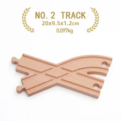 Deluxe Wooden Train Track Accessories Set for Kids - Premium Quality Railway Toys (Track No 2)