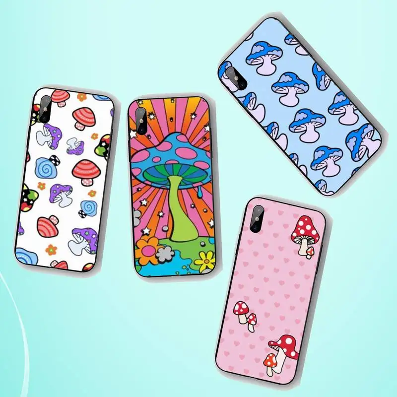 Mushroom Art Phone Case For Iphone 11 12 13 Pro Max 5s 6s 7 8 Plus X Xr