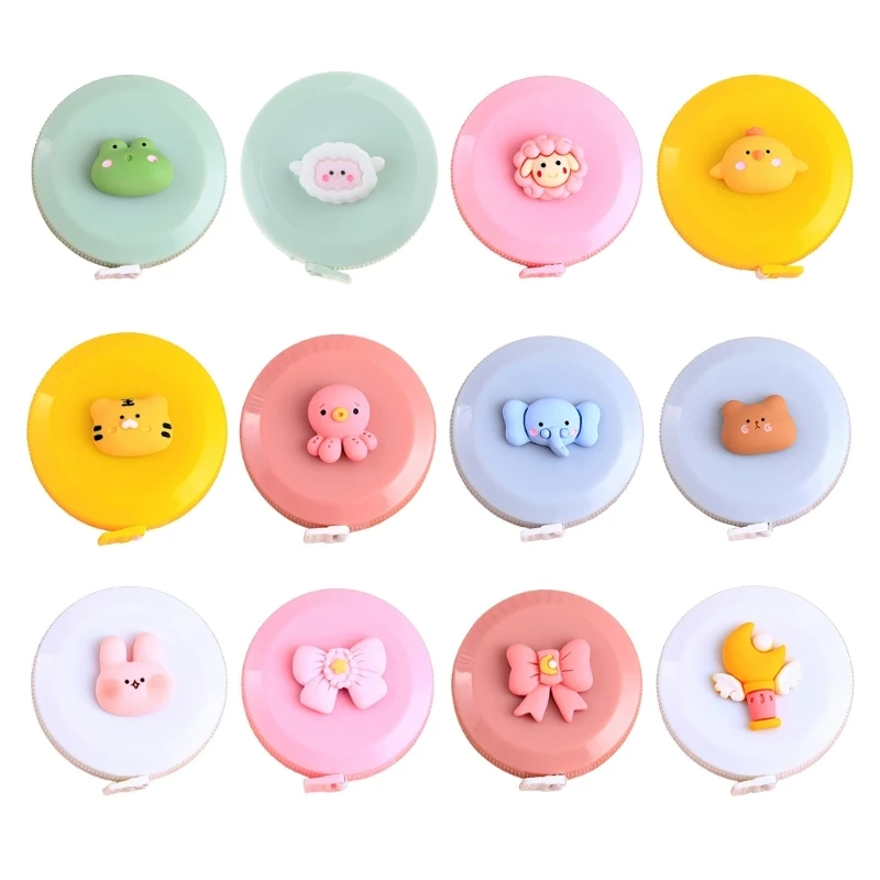 Mini Cartoon Tape Measure Retractable 60-Inch/1.5Meter Soft Tape Measure for Tailor Sewing Craft Cloth tape measure
