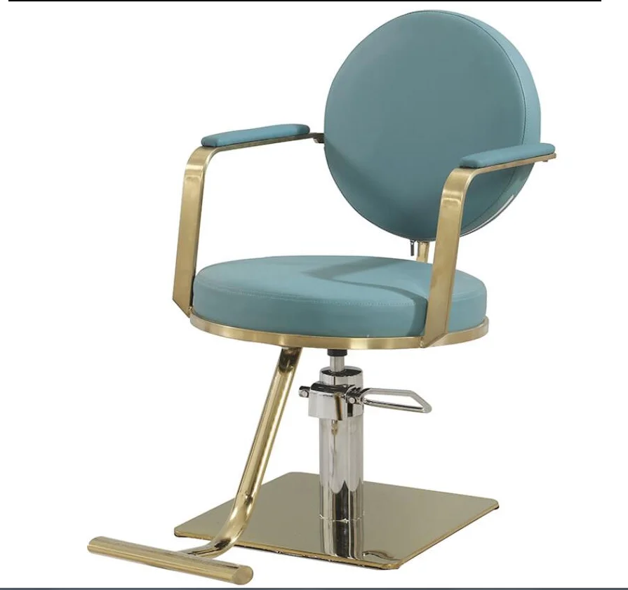High end stainless steel barber shop dedicated barber chairs, shampoo chairs, beauty chairs cosmetic barber chair salons dedicated stainless steel armrests lifting rotating foldable cutting silla de barbero furnitures