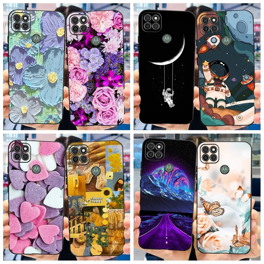 Per Motorola Moto G9 Power Case G9 Play Cover Per Telefono Silicone Soft Funda Per Motog9 Power Case Flower Tpu Bumper On G 9 Plus Capa