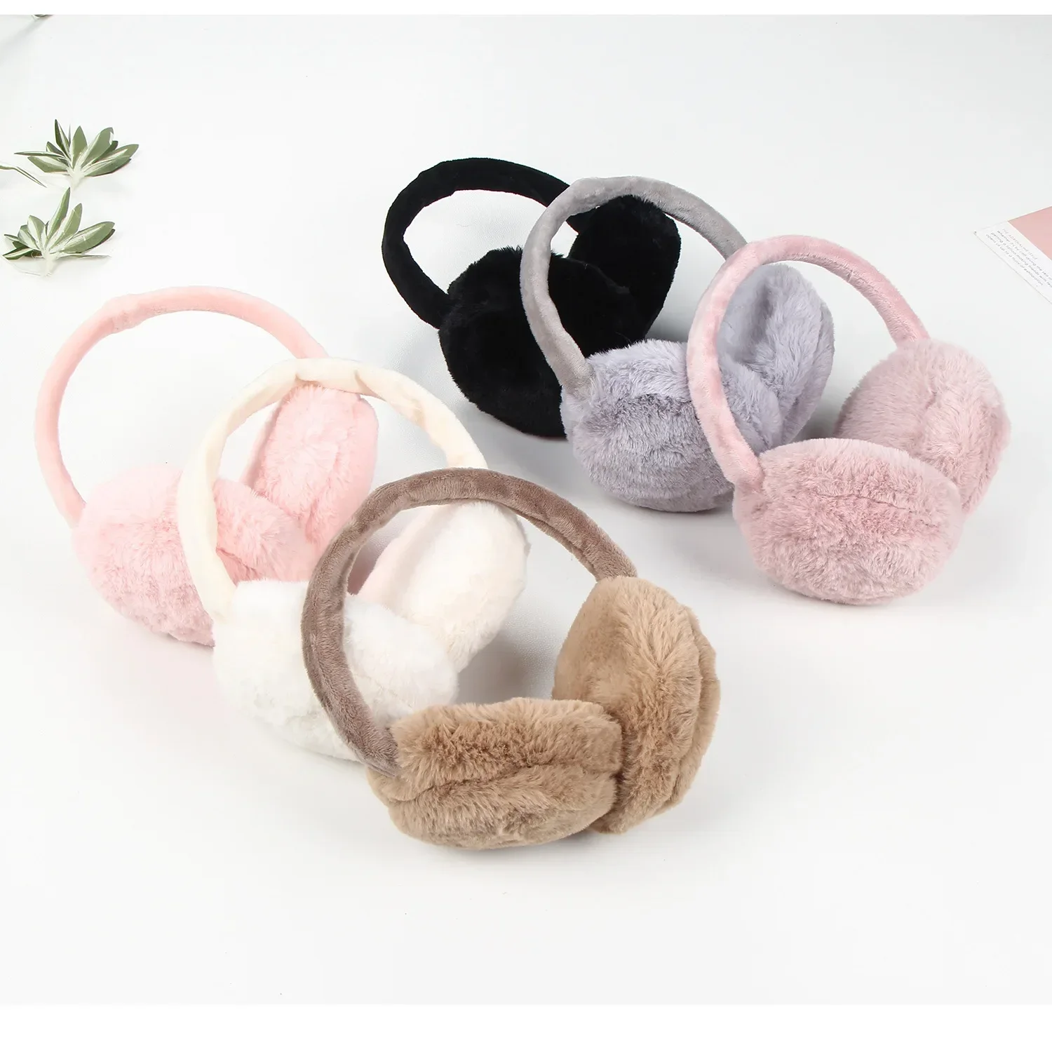 Warm Earmuffs Soft Plush Ear Warm Winter Folded Earmuffs for Women Men Fashion Solid Earflap Outdoor Cold Protection Antifreeze Ear Cover