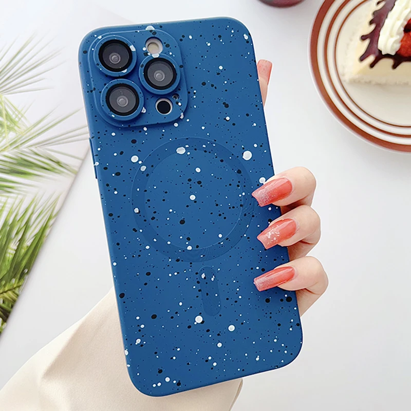 Camera Lens Protector Matte For Magsafe Case For iPhone 14 13 12 Pro Max XR XS Max 7 8 Plus Wireless Charging Protective Cover_voghion.com