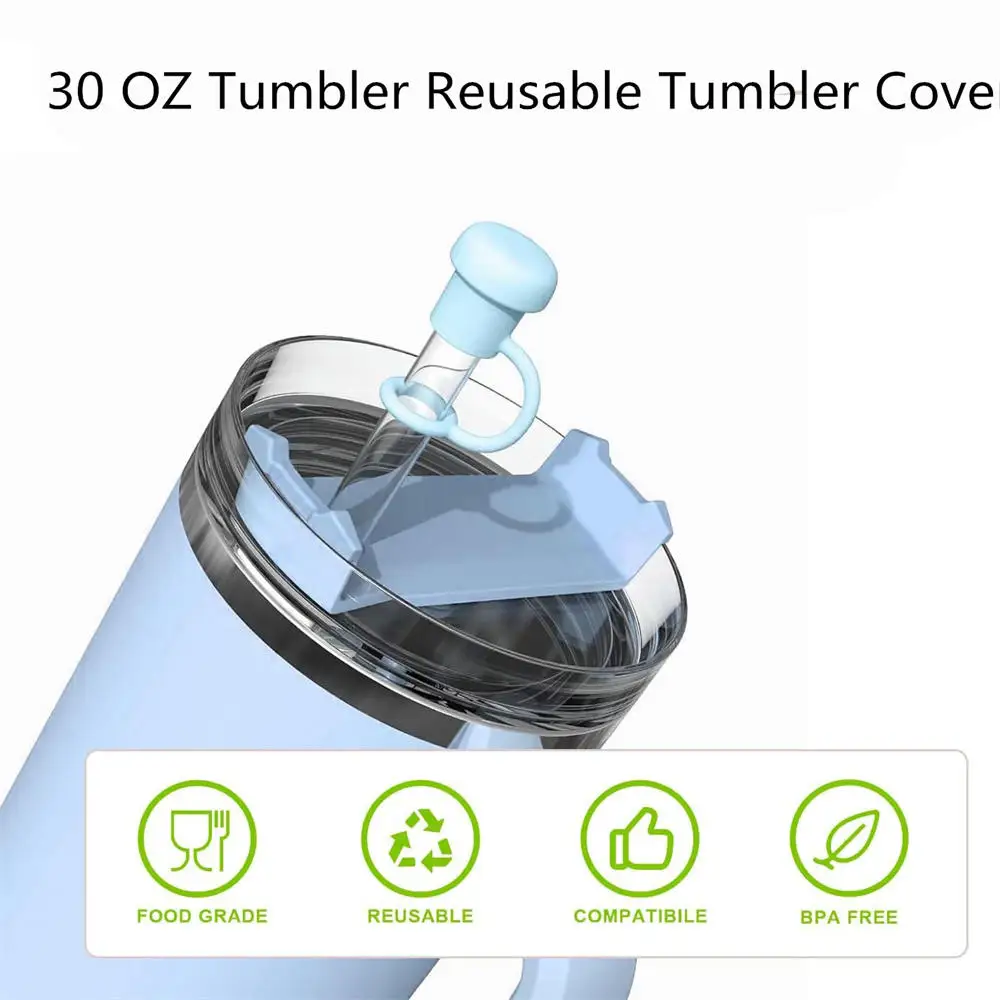 1Pc 30/40oz Cup Holder With Flip Cover Insulated Cup Holder Sealed Cup Lid Ice Cup Flip Cover Cup Holder With Handle