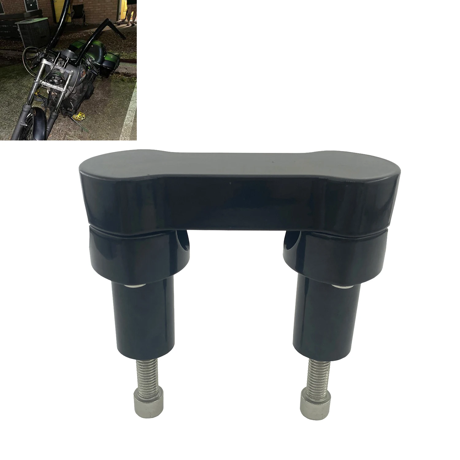 

3" Tall 1.25” Handlebar Riser Top Clamp Fit For Harley Touring Softail Sportster Dyna