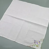 Embroidery Handkerchief Towels Cotton Платок Ladies Soft Absorb Sweat Floral Square Hand Towel Traditional Gifts Toallas De Mano 6