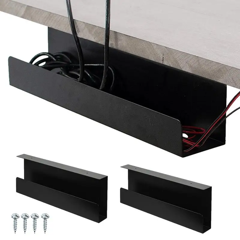 

2024 Under Desk 2pcs Cord Management Under Desk Perfect For Standing Desk Cable Management Tray Wire Management Tray for office