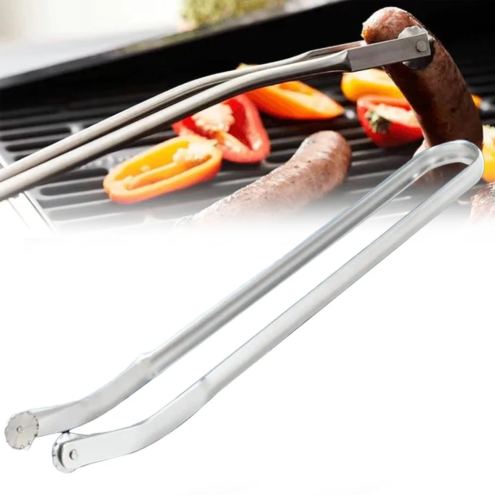 

BBQ Sausage Turning Tongs Stainless Steel Kitchen Cooking Tongs Multipurpose Gripper Bread Clip/Steak Clamps/Fried Steak