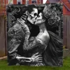 Elegant Gothic Skeleton Couple Blanket - Soft, Cozy, Stylish Decor for Ultimate Home Comfort and Ideal Gift Choice 3