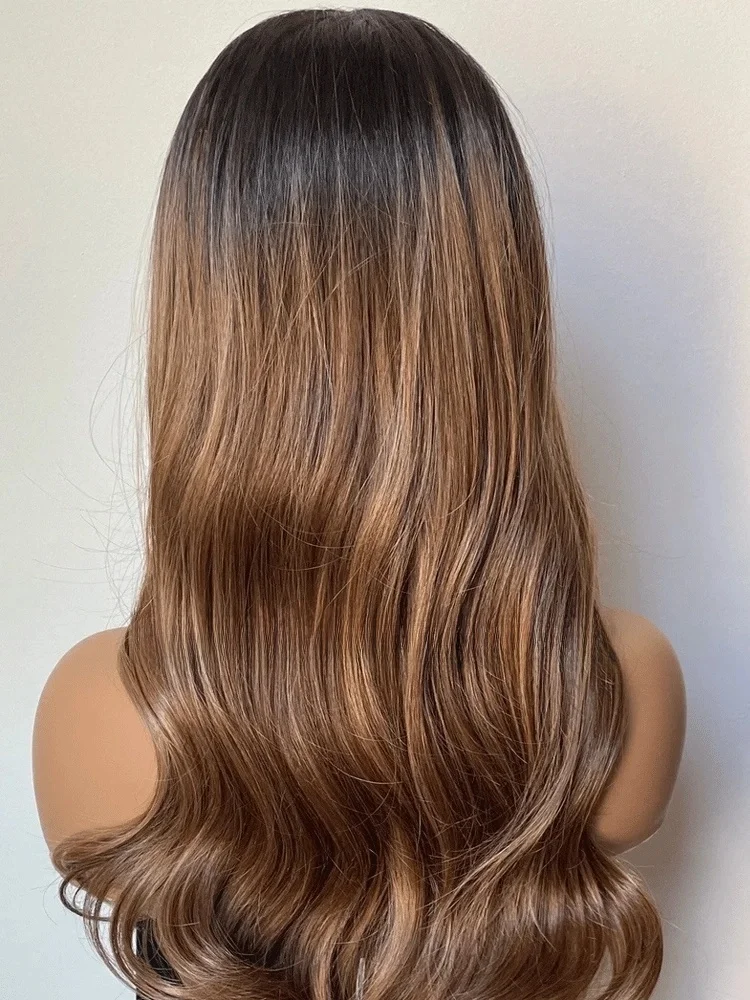 Synthetic Wig Heat Safe Synthetic Lace Front Wig for Women 24 Inches Bouncy Wavy
