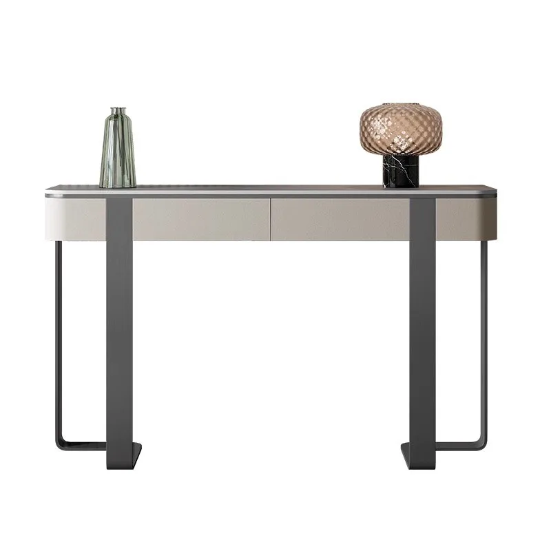Squisito tavolo da ingresso europeo Classico portaoggetti Semplice tavolo consolle glamour Bellezza Trendy Schreibtisch Mobili da soggiorno - immagine 6