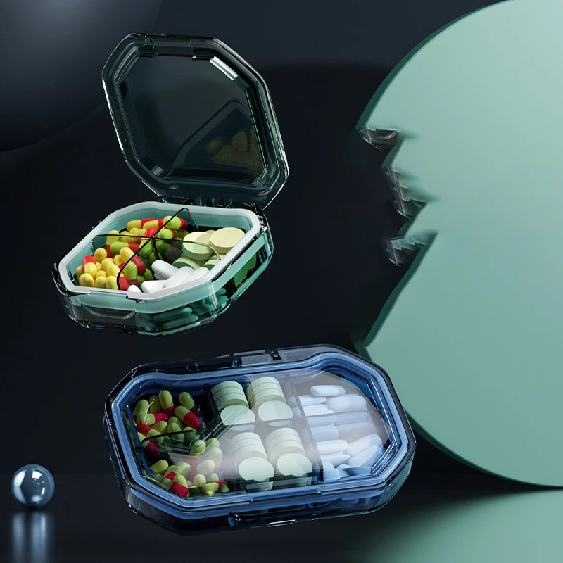 Compact Weekly Pill Organizer with High Capacity - Portable Medicine Storage
