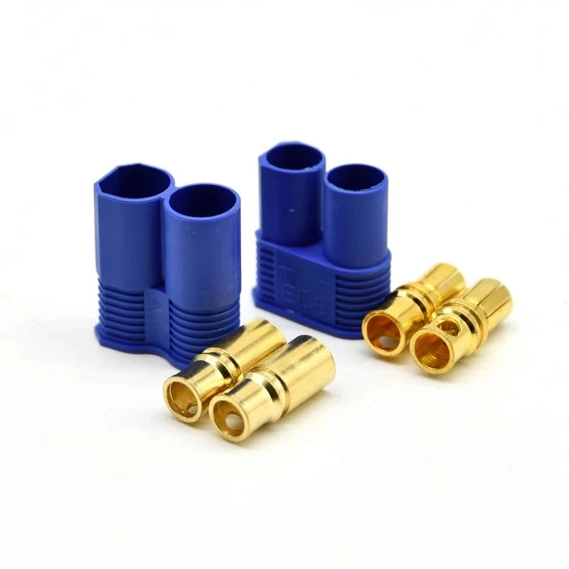 Vue d'ensemble du lot de 2 connecteurs EC3 EC5 EC8 mâle femelle, idéal pour chargeur RC