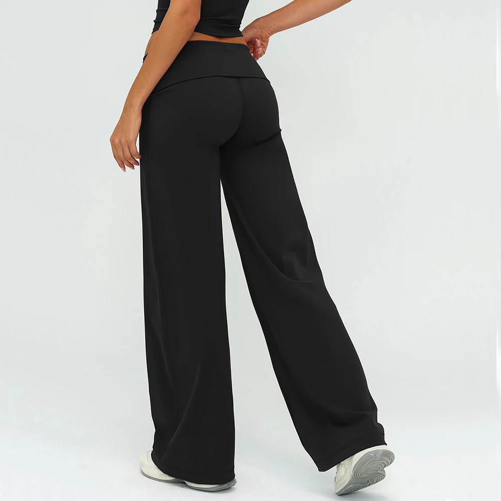Yoga Bell-bottoms Sweatpant Straight Leg Yoga Pants Women's Loose Tracksuit Wide Leg Outdoor Gym Runing Casual Wide-leg Pants 6