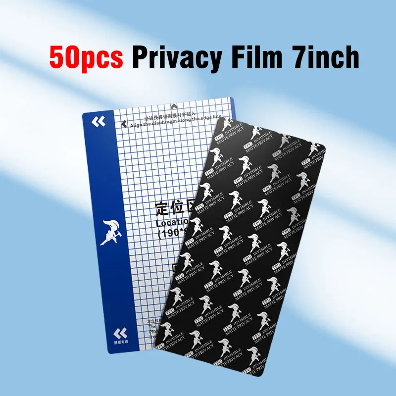 

50pcs Privacy Hydrogel Film For Cutting Machine Matte Anti Spy Film For Phone Curved Screen Protector Universal Membrane 7inch