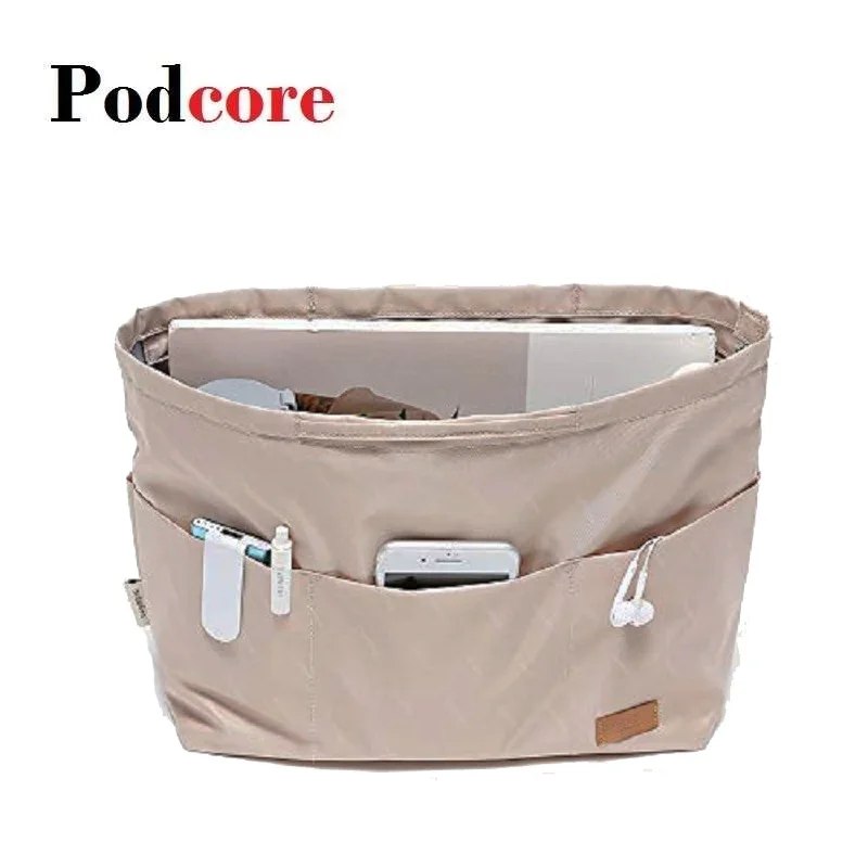 Nylon Organiser Bags for Ladies Luxury Handbag Organiser Liner Inserts ladies lightweight nylon tote waterproof handbag one shoulder reusable shopping bags eco friendly cosmetic storage friends print