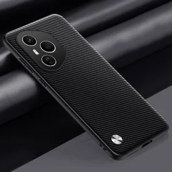 Elegant PU Leather Shockproof Phone Case - Premium Full Protection Cover for Honor 300 (Matte Black)
