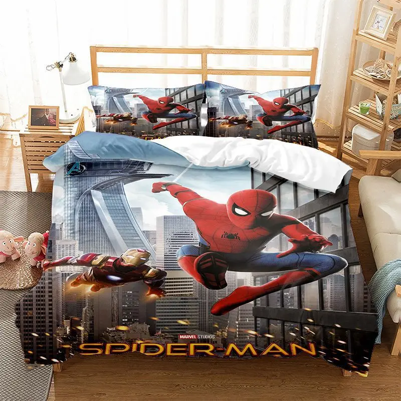 Marvel Spiderman Duvet Cover Sets Quilt Cover Digital Printing