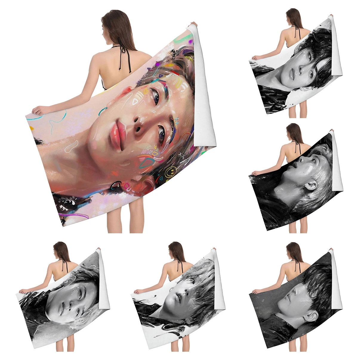 

Home bath towels for the body towels Natural Animal Style bath quick drying microfiber beach towel man women large sports towel