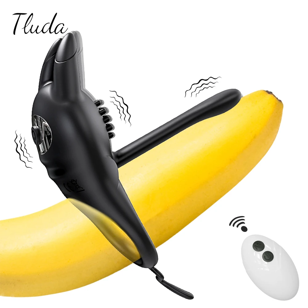Penis Ring Vibrating Ejaculation Delay Remote Control Penis Vibrator Chastity Cage Sex Toy for Men or Couples