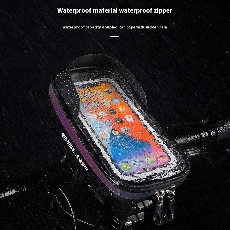 Eslnf Hard Shell Phone Bag Cycling Bag Handlebar Bag Waterproof - Image 2
