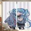 Window Kitchen Curtains for Living Room 2 Pieces Blackout Curtains Door Curtain  Hatsune M-mikus Bedroom Decoration Partition 1