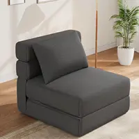 Складной диван-кровать, трансформируемое кресло-кровать с подушкой, современный диван-футон из льняной ткани для гостиной/домашнего офиса, односпальная кровать