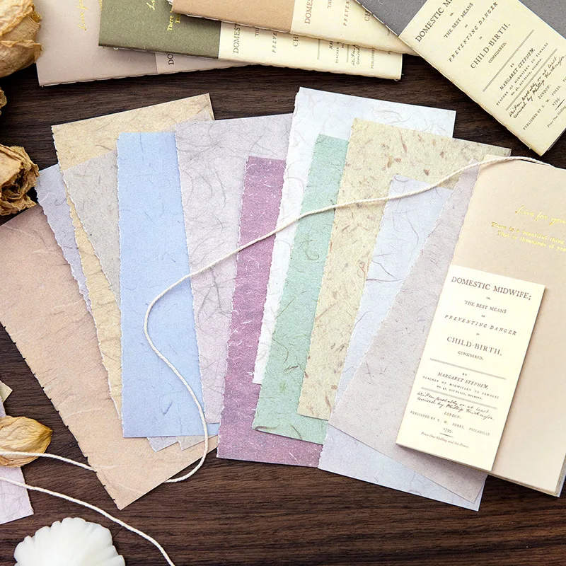 

24pcs Vintage Material Paper Texture Junk Journaling Decoration DIY Scrapbooking Book Page Collage Craft Background Paper
