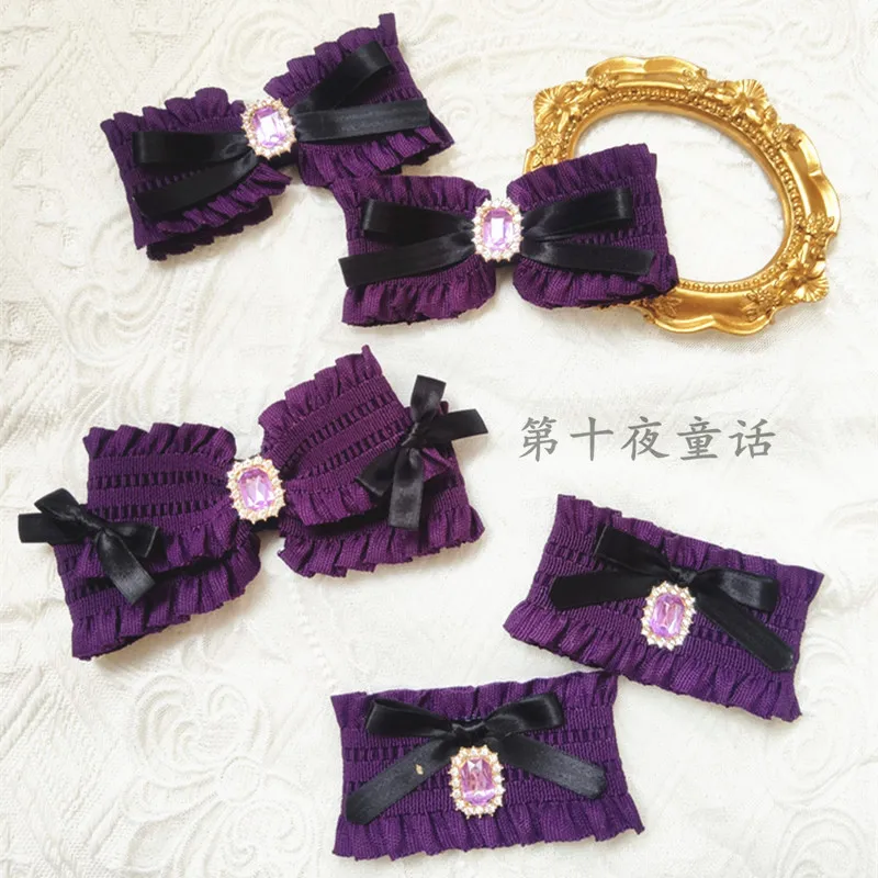 

Lolita Purple Grape Lolita JSK Dress Op Hair Accessories JK Barrettes Clip Pair Side Clips