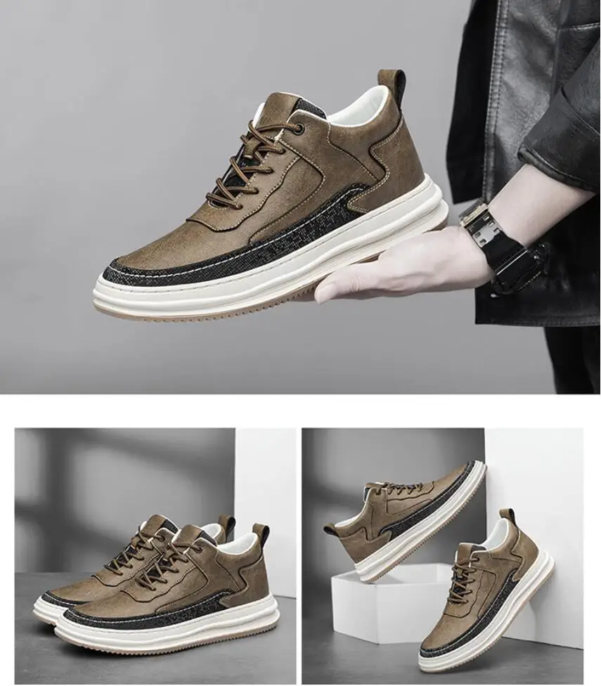 Herren Elevator Sneaker Aus Echtleder Für 8cm Mehr Körpergröße_voghion.com