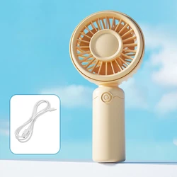 Portable USB Rechargeable Quiet Mini Handheld Fan for Outdoor, Office, and Travel Use (Orange)