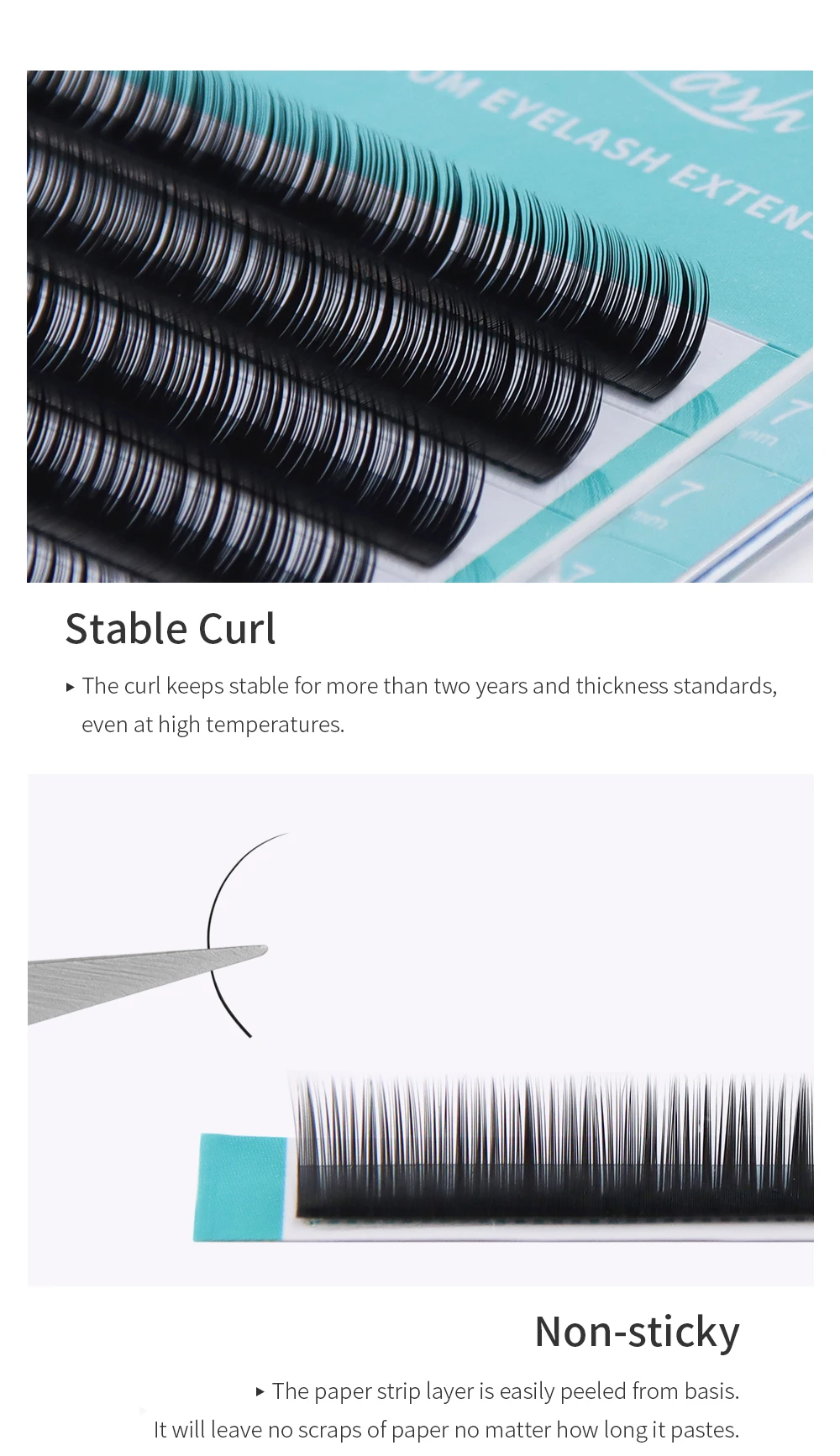 GLAMLASH Lower Eyelashes Extension Supplies Individual Soft Natural Under Bottom Lash Makeup Tool