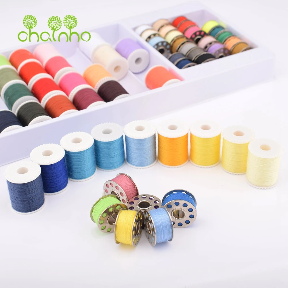 Chainho,32 Pieces Plastic Axis Home Sewing Machine Thread,28 Pieces Metal Shuttle Cores,DIY Sewing Tools Accessory,1 Pack,25SX7