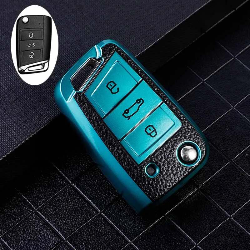 Cover chiate/telecomando per Volkswagen Polo VW Golf 7 MK7 Tiguan passat per Skoda Octavia Kodiaq Karoq Seat Ateca Leon accessori - Sc42526bf50a24530a85460c46cc40646T