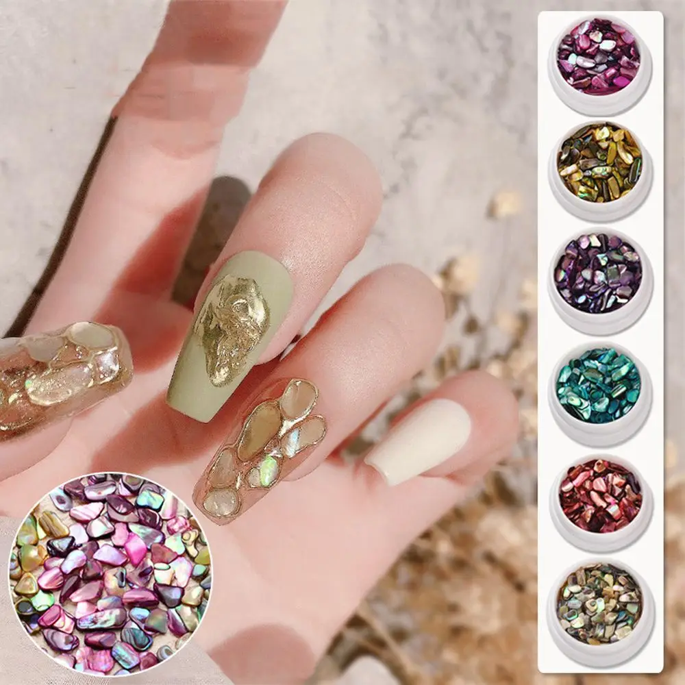 

1 Box 3D Nail Patches Aurora Symphony Nail Art Shell Slices Nail Art Abalone Slices DIY Shell Fragments Ornament