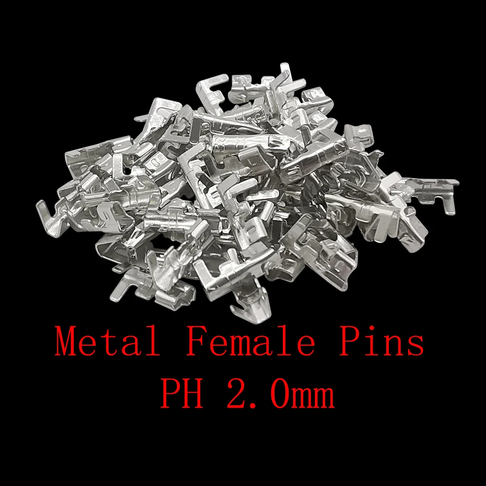 

100Pcs JST PH2.0 2.0mm Metal Crimp Pin Terminal Wire Cable for Housing PH 2.0 Female Socket Connector