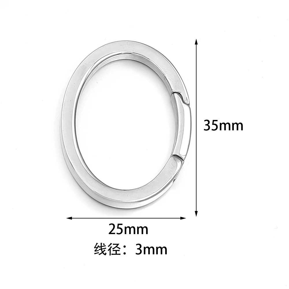 YUOYU 5 Stks/partij Metalen Lente Gate O Ring Openbare Ronde Karabijnhaak Sleutelhanger Tas Clips Haak Hond Ketting Gespen Connector voor DIY Sieraden