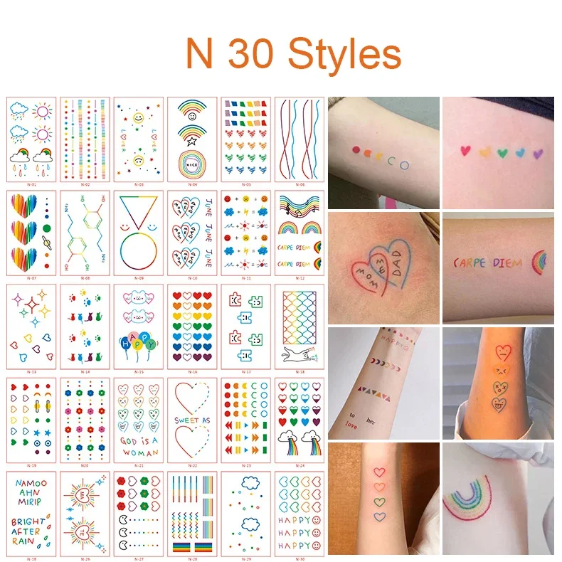 30pcs/set Tatuajes Temporales Sexy Fake Tattoo for Woman Hands Arm Body Waterproof Temporary Tattoos Tatouage Temporaire Femme 4