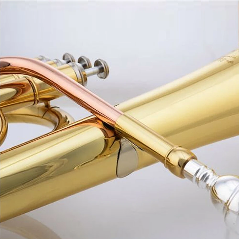 Alto Trumpet Eflat Brass Lacquered Gold Alto horn 3 Vertical Key Professional EB Horn Beginner Band Horn
