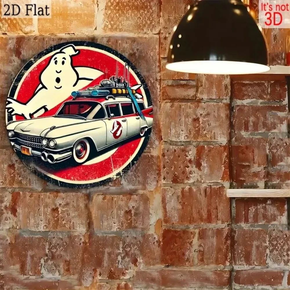 Vintage Round Metal Aluminum Sign Movie Theme Wall Decor Home Farmhouse Bedroom Porch