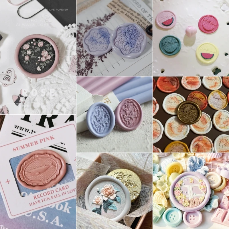 Diy Stamp Toy Fire Seal Multi-Layer 3d Fine Carving Cute Seal Head Wedding Invitation Envelope Relief Brass Head