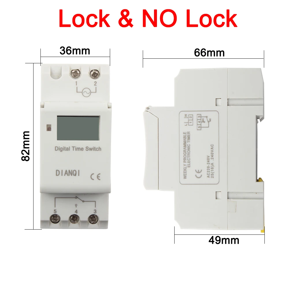 Timer switch din rail mount relay digital weekly clock programmable electronic microcomputer 220V48V 30A 12V AC ring bell timer switch digital timer programmable timer switch time switch