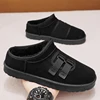 Men's Winter Semi-flip-flops Thickened Velvet Outdoor  Cotton Shoes 4